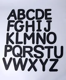 NerdNerdy Uppercase Alphabets Learning Toy Sandpaper Textured Large - Black