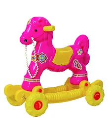 MAANIT 2 in 1 Horse Rider Rocker - Pink Yellow