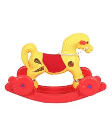 MAANIT 2 in 1 Horse Rider Rocker - Red Yellow