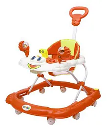 Maanit Musical 3-in-1 Activity FrogFace Walker With Parent Rod M-303  -n(Orange)