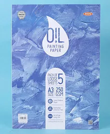 Anupam Oil Painting Paper Loose Sheets A3 Size - 5 Sheets 