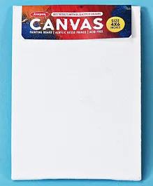 Anupam 4 By 6 Inch Canvas Painting Board - White 