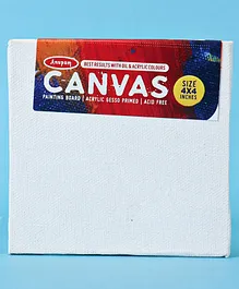 Anupam 4 Inch Canvas Painting Board - White 