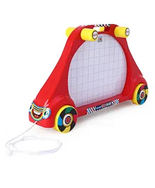 Ratnas Pull Along Car Double Sided Slate - Red