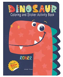 Wonder House Books Dinosaurs Coloring and Sticker Activity Book - English