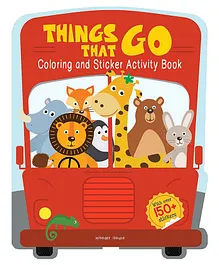 Wonder House Books Things That go Coloring and Sticker Activity Book - English