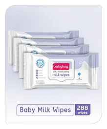 Babyhug Daily Rich Moisturising Milk Wipes - 72 Pieces (Pack of 4)