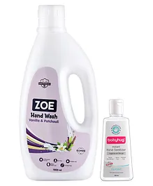 Babyhug   Hand Sanitizer 100ml & Zoe Vanilla And Patchouli Hand Wash - Pack Of 2