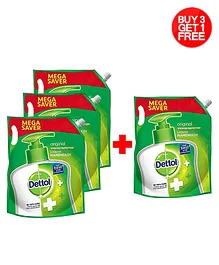 Dettol Original Liquid Hand Wash Refill Pack - 1500 ml (Pack of 4)
