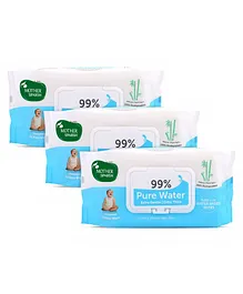 Mother Sparsh Unscented 99  Pure Water (Unscented) Baby Wipes  - 72 Pieces (Pack of 3)