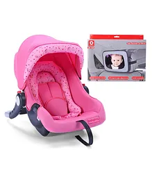 Babyhug Onyx Car Seat Cum Carry Cot With Rocking Base - Pink