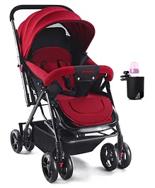 Babyhug Symphony Stroller With Reverisble Handle & Mosquito Net - Mauve