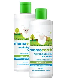 Mama Earth Nourishing Baby Hair Oil White - 200 ml (Pack of 2)