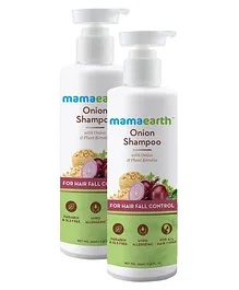 mamaearth Onion Hair Fall Shampoo with Onion Oil & Plant Keratin - 250 ml (Pack of 2)