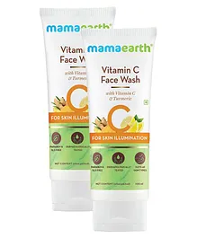 mamaearth Face Wash with Vitamin C & Turmeric - 100 ml (Pack of 2)