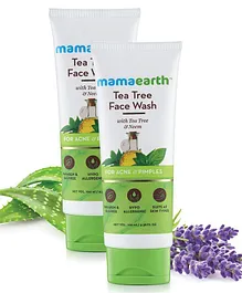 mamaearth Tea Tree Natural Face Wash for Acne & Pimples - 100 ml (Pack of 2)