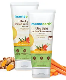 Mamaearth Ultra Light Indian Sunscreen - 80 ml (Pack of 2)