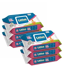Little's Soft Cleansing Baby Wipes with Lid Pack of 3 - 80 Pieces Each (Pack of 2)