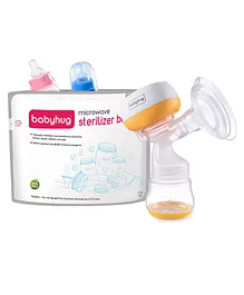 Babyhug Microwave Steam Sterilizer Bag with Breast  pump
