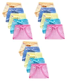 Babyhug U Shape Reusable Muslin Nappy Set Lace Large Pack Of 5 - Multicolor Combo Pack of 3