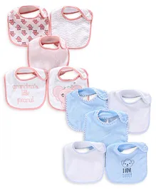 Knitted Bibs Pack of 5 - Set of 10