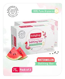 Babyhug Refreshing Watermelon Bathing Bar, 75 g -Pack of 2