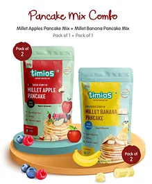 Timios Millet Pancake Mix Apple and Mix Banana - 150 gm Each.