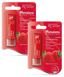 Himalaya Strawberry Shine Lip Care - 45 gm(Pack of 2 )