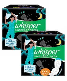 Whisper Ultra Clean Sanitary Napkins XXXL - 20 Pieces(Pack of 2 )