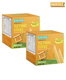 Timios Teething Sticks Ragi Sesame - 150 gm Pack of 2