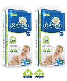 Wowper Fresh Pants Diapers Medium - 36 Pieces - (Pack of 2)