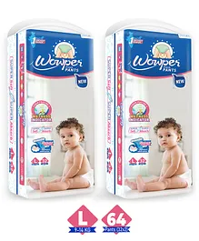 Wowper Fresh Pants Diapers Large - 32 Pieces - (Pack of 2)