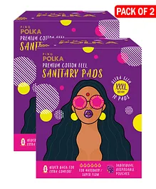 Pinq Premium Organic Sanitary Pads with Individual Disposable Biodegradable Pouch Size 3 XL - 10 Pads (Pack of 2)