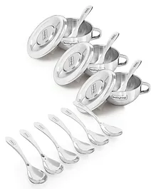 Babyhug Stinless Steel Spoon Set with feeding Bowl