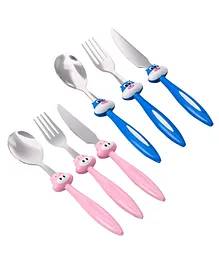 Stainless Steel Spoon Fork & Knife Set  pack of 2