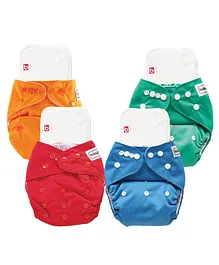 Babyhug Free Size Reusable Cloth Diaper OGBR - Pack of 4