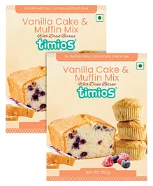 timios Organic Vanilla Berry Cake & Muffin Mix - 250 gm(Pack of 2)