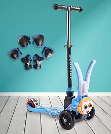 Kids Kick Scooter with 4 Level  Height Adjustment - Blue