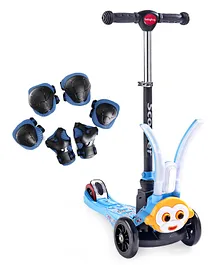 Babyhug Celerity Kids Kick Scooter with 4 Level Height Adjustment - Blue