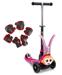 Babyhug Celerity Kids Kick Scooter with 4 Level Height Adjustment - Pink
