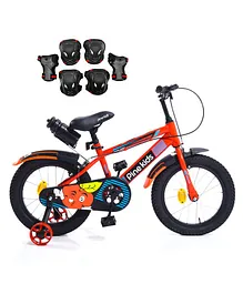 Pine Kids Rubber Air Tyres Bicycle with 16 Inch Wheels - Red & Safety and Protective Gear Accessories
