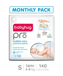 Babyhug Pro Bubble Care Pant Style Diapers Small - 70 Pieces - (Pack of 2)