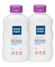 Mee Mee Fresh Feel Baby Powder - 100 gm(Pack of 2)