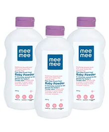 Mee Mee Baby Powder Fresh Feel - 200 gm(Pack of 3)