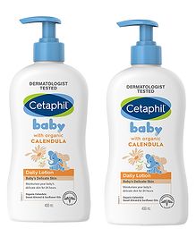 Cetaphil Baby Lotion with Organic Calendula- 400 ml (Pack of 2)