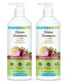 Mama Earth Onion Shampoo for Hair Growth & Hair Fall Control with Onion & Plant Keratin - 1 Litre (Pack of 2)