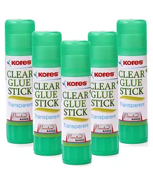 Kores Clear Glue Stick Green - 15 grams - 3 Piece