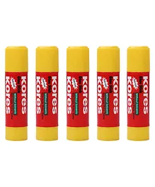 Kores Clear Glue Stick Yellow & Red - 8 grams - Pack Of 5