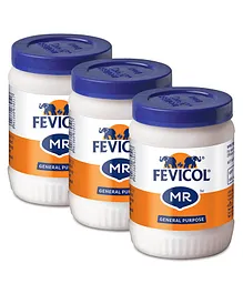 Fevicol MR 100 Gram White Craft Glue Ultimate Adhesive for Student?s Project Work, DIY Projects, Art & Craft Projects -  100 gm- Pack Of 3