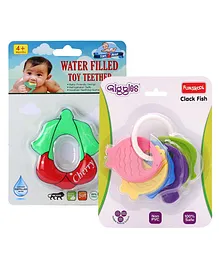 Toes2Nose Cherry Shape Water Filled Toy Teether - Red & Giggles - Fruit Teether